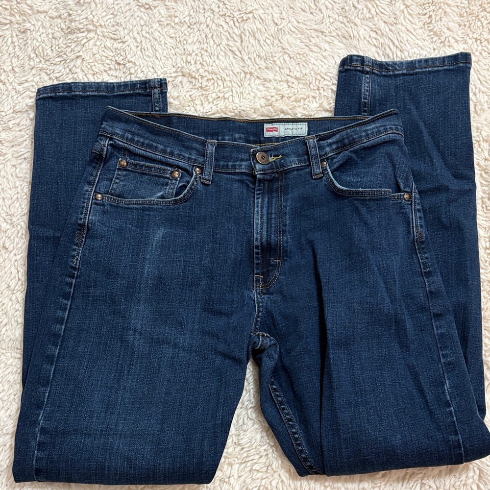Wrangler Dark Blue Straight Jeans